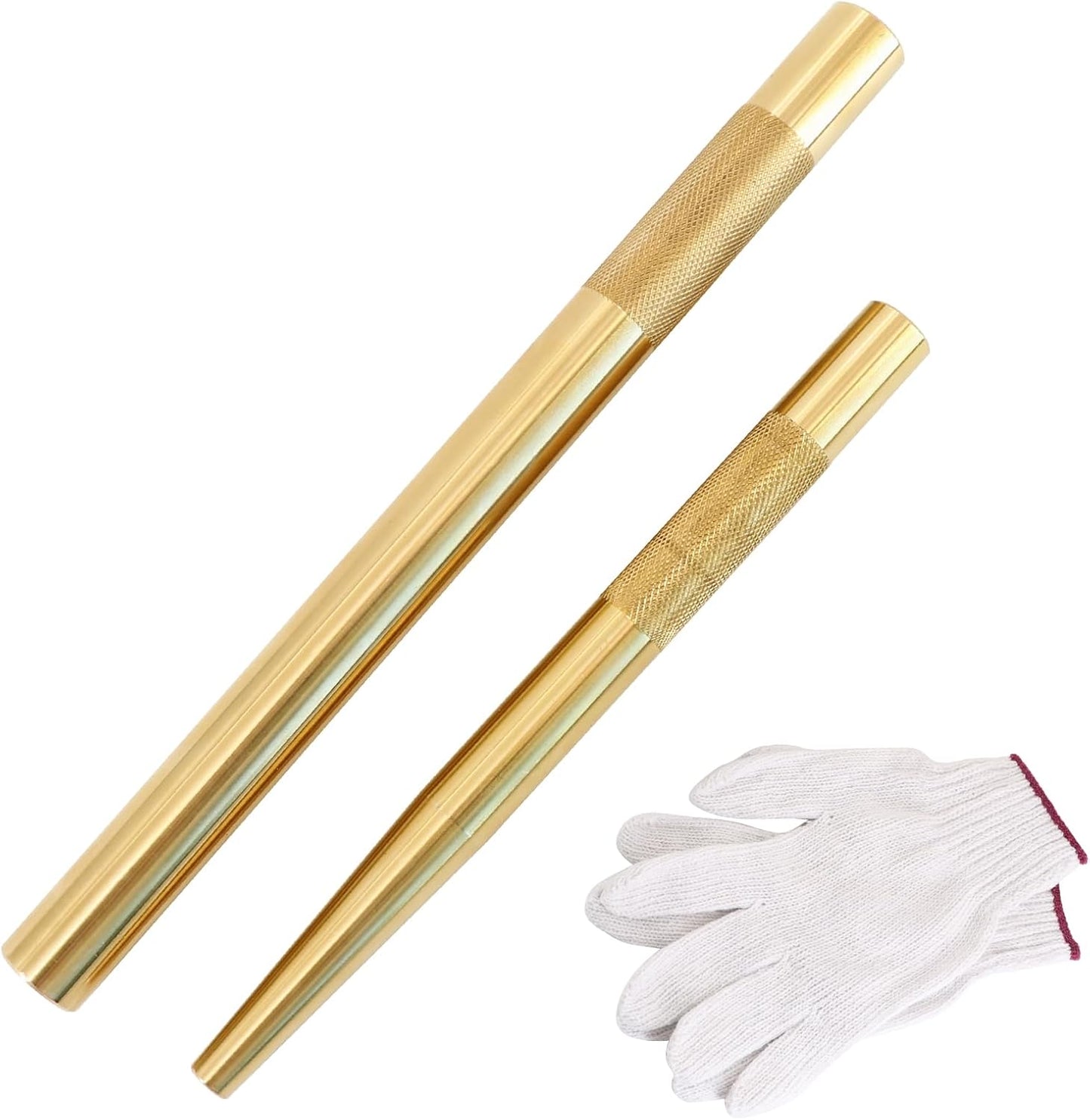 2 Pcs Brass Drift Pin Punch Set Hand Tool Punches 3/8in to 5/8in, 3/4in Mechanic’s Non-Marring Chisel Punches
