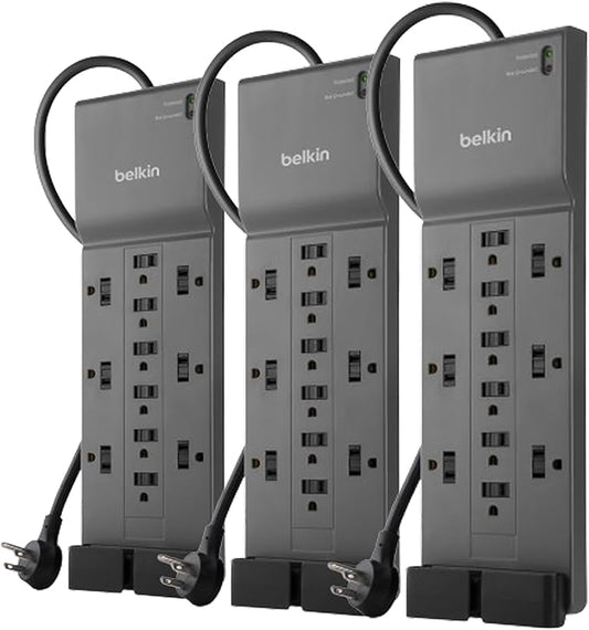 Belkin 12-Outlet Surge Protector Power Strip w/ 12 AC Outlets & 8ft Flat Plug by Belkin