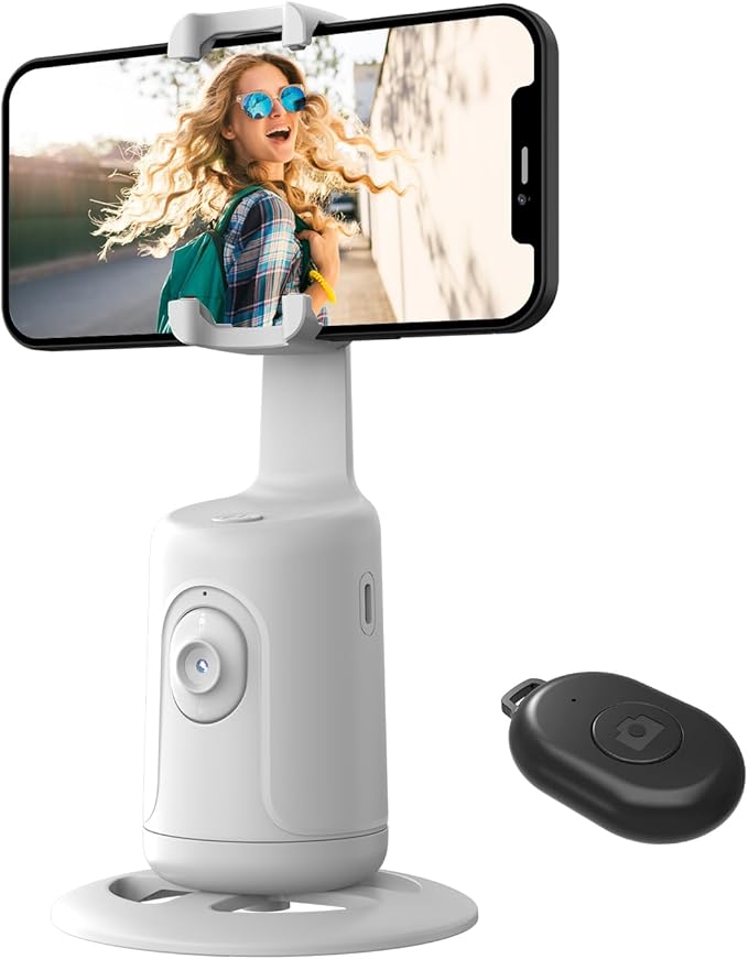 Auto Face Tracking Tripod, 360° Rotation Face Body Phone Camera Mount Smart by Rupital