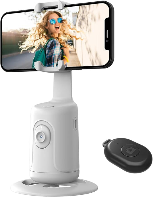 Auto Face Tracking Tripod, 360° Rotation Face Body Phone Camera Mount Smart by Rupital