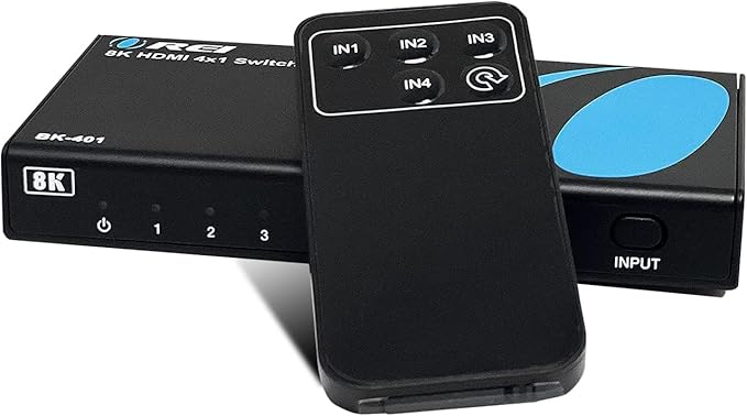 OREI 8K 4x1 HDMI 2.1 Switch 4K @ 120hz Switcher 4 in 1 Out, Support HDR by OREI