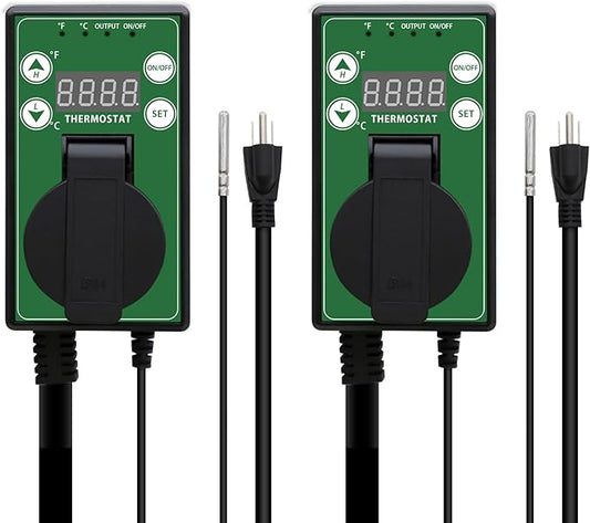 COOS BAY Digital Thermostat Controller -4 to 108°F, Temperature Control by COOSBAY