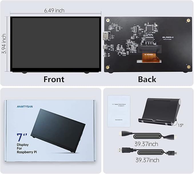 HAMTYSAN Raspberry Pi Screen 7 Inch HDMI Monitor 800x480 LCD Screen Display - Image 8