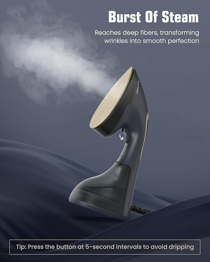 BEAUTURAL Steamer for Clothes, 2-in-1 Steam & Iron, 1200W Handheld Powerful - Image 3