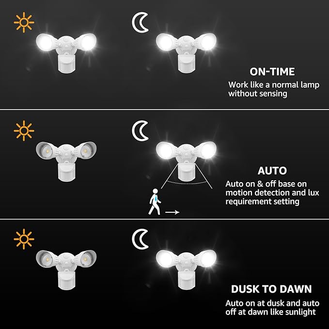 LEONLITE COB LED Security Light, Motion Sensor Outdoor Lights, Dusk to Dawn - Image 2