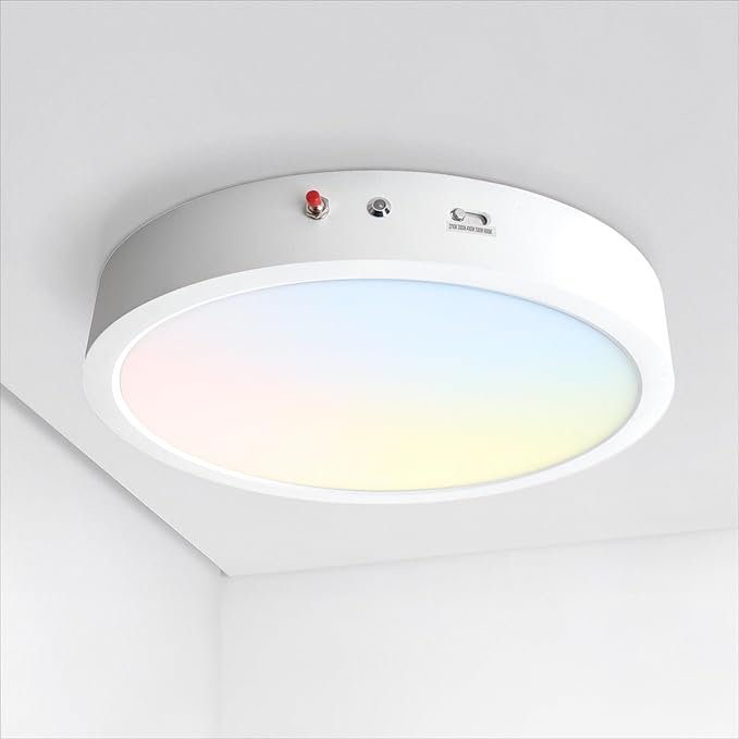 ASD LED 12" Round Flush Mount Ceiling Light Fixture, Low Profile Surface by ASDLightingCorporation