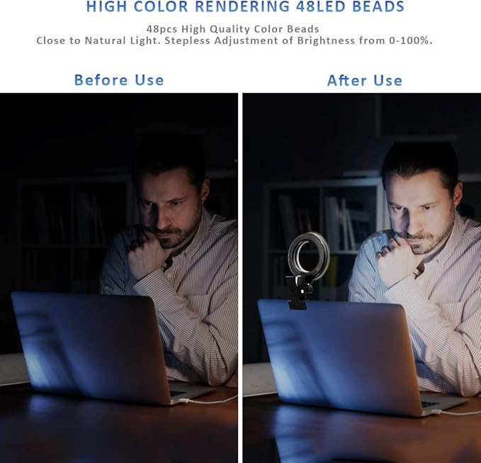 Cyezcor Video Conference Lighting Kit, Ring Light - Image 2