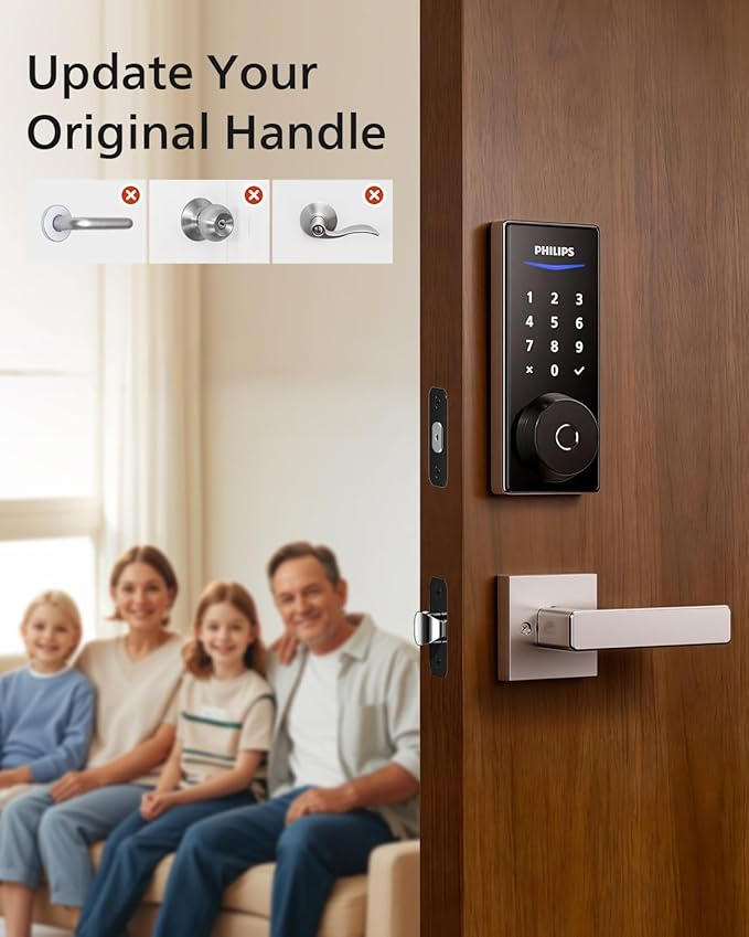 Philips Smart Lock with Handles, Smart Door Lock with 2 Level Handles, Keyless - Image 8
