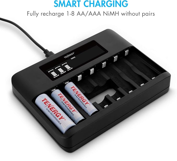 Tenergy TN480U 8 Bay LCD Display Fast Charger - Image 2