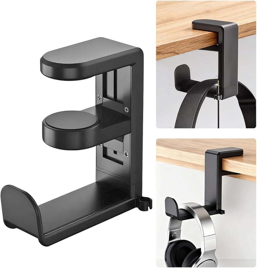 STEARBOR Headphone Hook，Under Desk Headphone Holder，PC Gaming Headset by Unknown