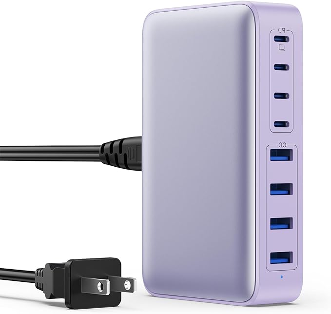 USB C Charger 200W USB C Charger Block GaN III 8-Port Fast Charging Station PD by GKUTW