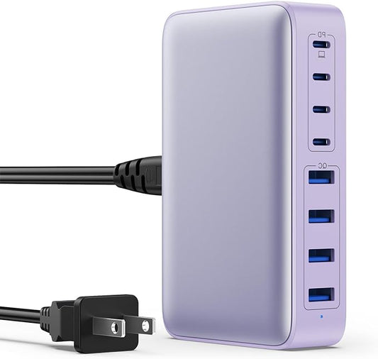 USB C Charger 200W USB C Charger Block GaN III 8-Port Fast Charging Station PD by GKUTW