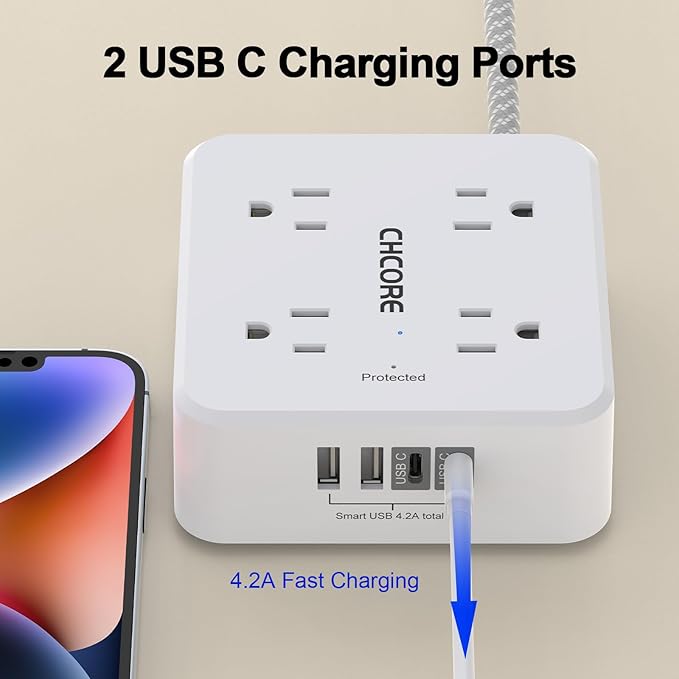 Surge Protector Power Strip - Image 3