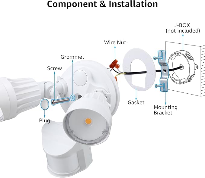 LEONLITE COB LED Security Light, Motion Sensor Outdoor Lights, Dusk to Dawn - Image 7