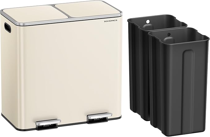SONGMICS Trash Can, 2 x 10.6 Gallon Garbage Can - Image 7