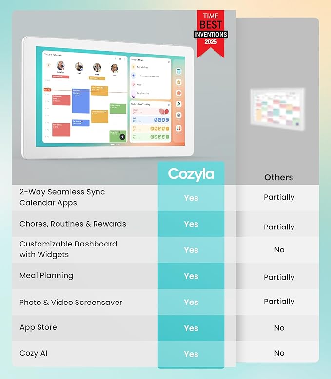 Cozyla Digital Calendar+ 2: 15.6'' Wall Planner Touch Screen Chore Chart - Image 2