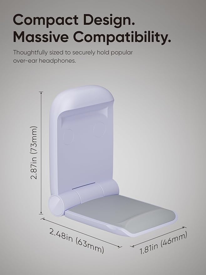 MAMUVIMO Headphone Stand, Headset Stand Foldable ＆ Sticky, Headphone Holder - Image 7