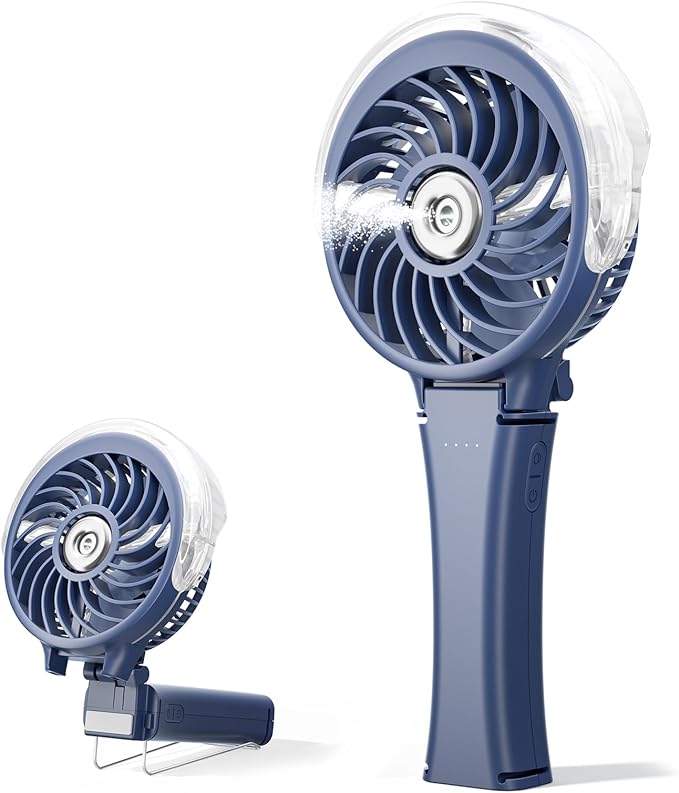HandFan 2025 Upgraded Portable Misting Fan, Two Button Easy Operation, Handheld by HandFan