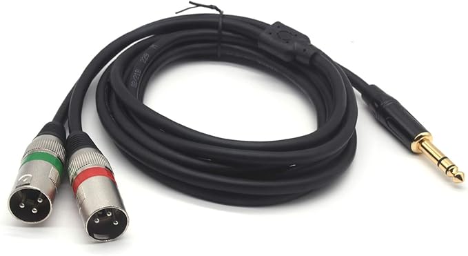 SiYear 1/4" TRS to Dual XLR Male Y Splitter Cable, 6.35mm Quarter inch Stereo - Image 5