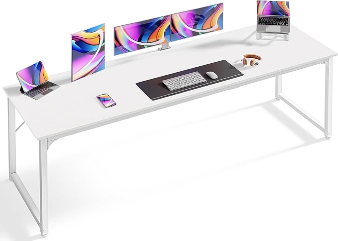 Huuger Computer Desk, 80 Inch Office Desk, Gaming Desk by Huuger