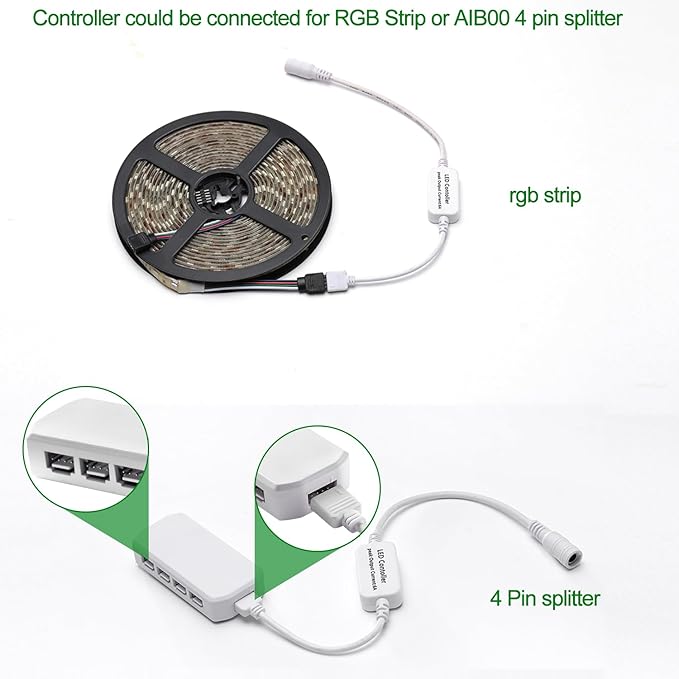 Mini Remote Controller for RGB Color LED Strip Lights, RF Dimmer for 12V DC LED - Image 4