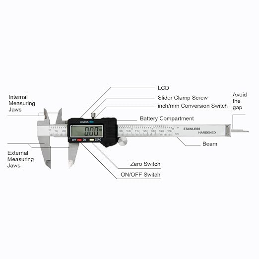SCITOOLS Digital Caliper 0-6" Measuring Tool - Image 5