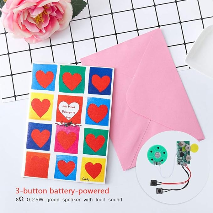 fosa 4 Minutes DIY Greeting Card Chip Music Sound Voice Recording Module Device - Image 4