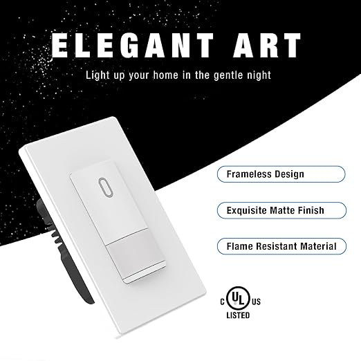 ELEGRP Matte White Single Pole Occupancy Motion Sensor Light Switch, Need - Image 3