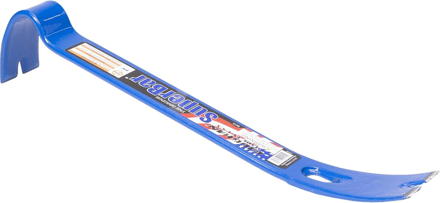 VAUGHAN Superbar Pry Bar, 15 Inch, Nail Puller | 15 Inch flat pry bar with beveled ends for molding removal and nail pulling. VN45001, B215