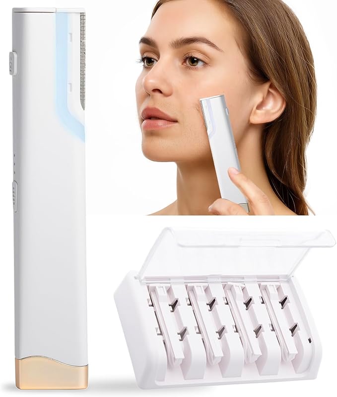 Dermaplane Facial Razor for Women – Electric 3-Speed Sonic Face Hair Removal by Unknown