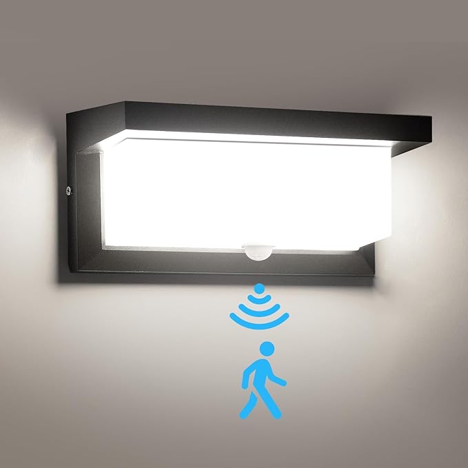 Sorfia 18W Motion Sensor Outdoor Lights Wired, IP65 Aluminum LED Outdoor Motion by Sorfia