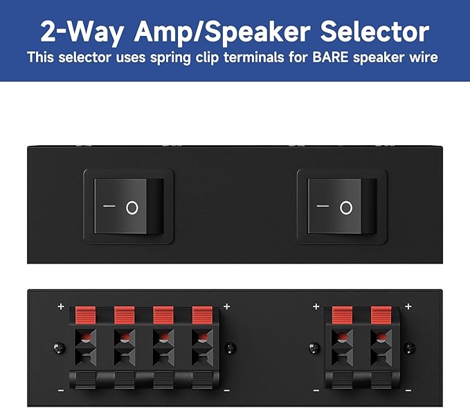 Y.D.F 2-Channel（1 in 2 Out） Speaker Selector Switcher Box - Image 7