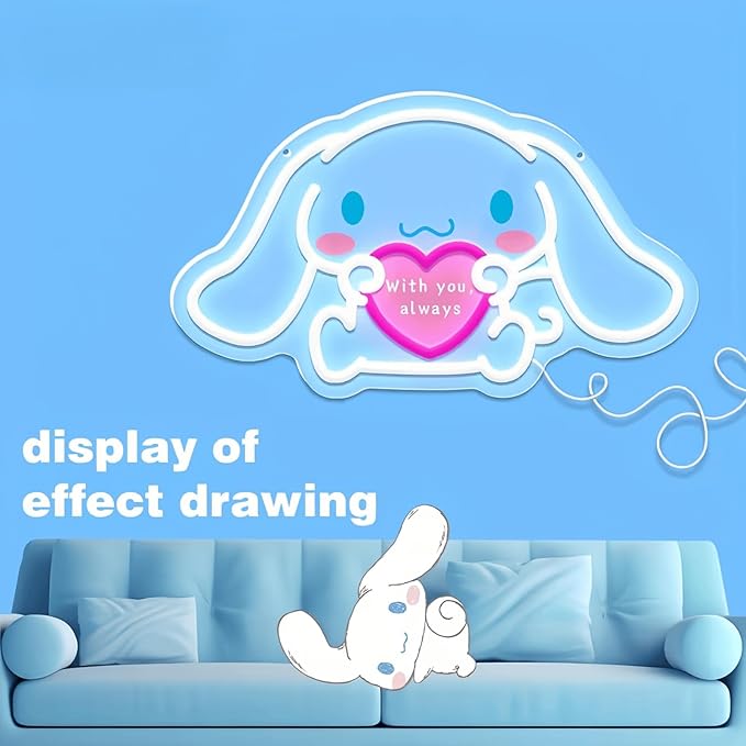 THIIXDAI Cinnamoroll Neon Sign for Room Decor, USB Powered LED Lights - Image 5