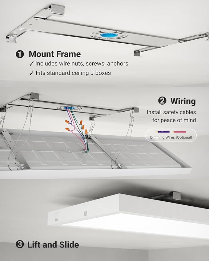 Sunco 1x4 LED Flat Panel Light Fixture 50W Selectable Brightness - Image 5