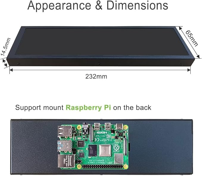8.8 Inch PC Temperature Display, PC Sensor Panel Display, Computer Temp Monitor - Image 2