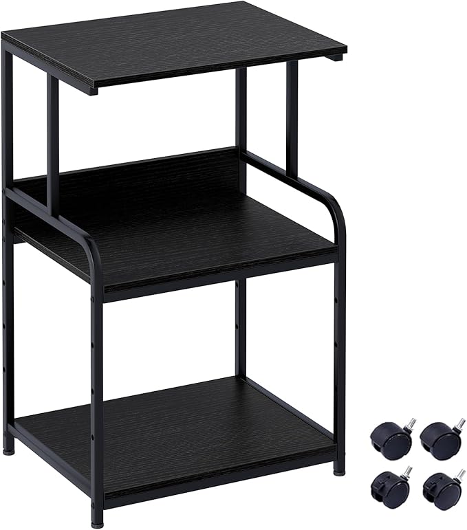 Arbuxzuy Printer Stand with Storage Shelf, 3 Tier Printer Cart with Wheels - Image 9