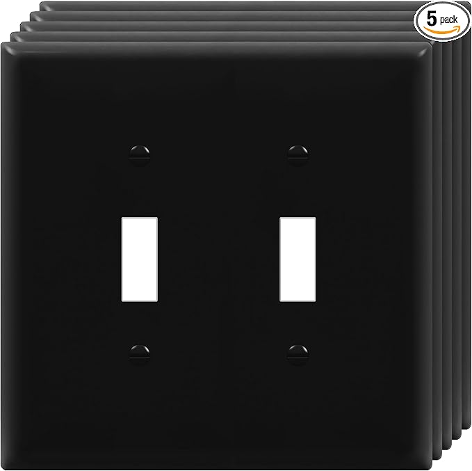 ENERLITES Mid-Size Toggle Light Switch Wall Plate, Midway Size 2-Gang 4.88" x by Enerlites