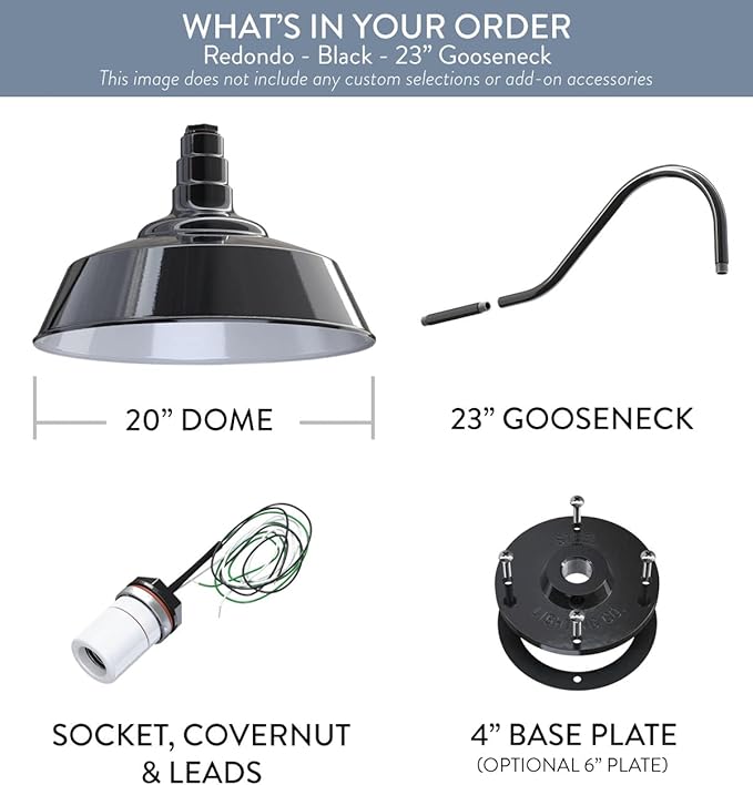Steel Lighting Co. Large Outdoor Barn Light | Gooseneck Light Fixture | Made in - Image 8