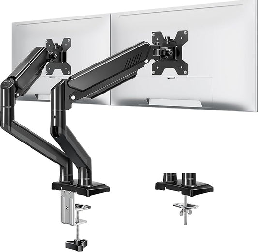 Dual Monitor Stand fits up to 32 inch, 4.4-22 lbs Computer Screens, Dual by MOUNTUP