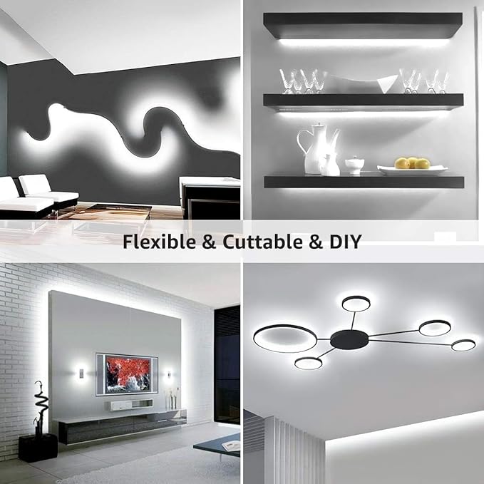 Lepro LED Strip Light, 32.8Ft Dimmable Vanity Lights, 6000K Super Bright LED - Image 5