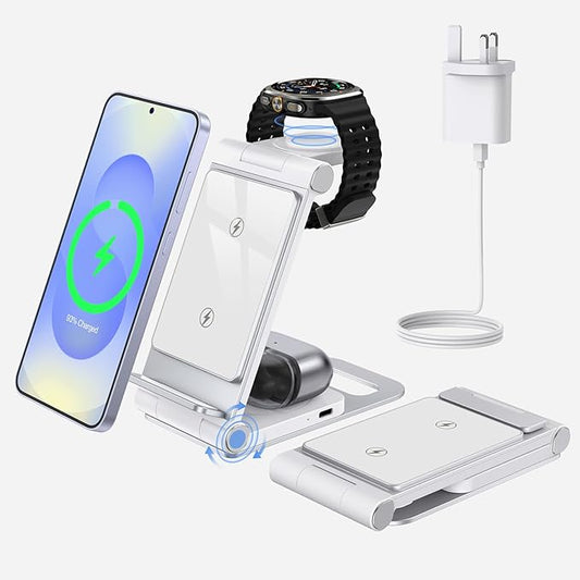 Wireless Charger for Samsung 3 in 1 Wireless Charging Station Foldable Wireless by Bolvunes