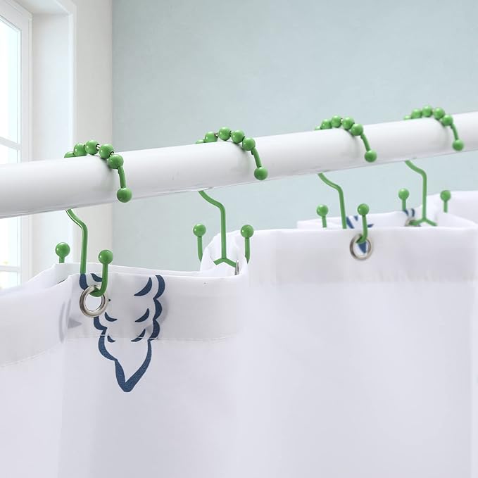 Shower Curtain Hooks, Goowin Shower Curtain Rings, Stainless Steel Shower - Image 2