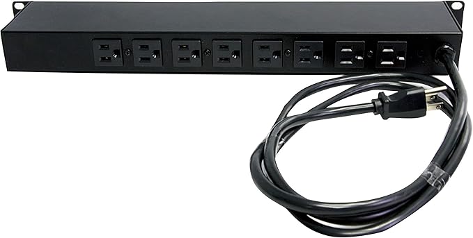 StarTech.com 8 Outlet Horizontal 1U Rack Mount PDU Power Strip - Image 3