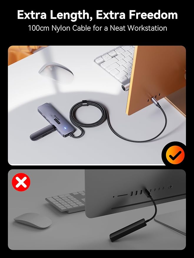 USB C Hub 10Gbps, QUUGE 5-in-1 USB Splitter - Image 5