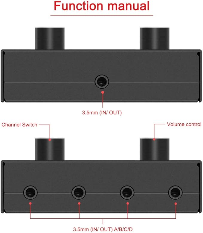 4-Way 3.5mm Stereo Audio Switcher - Image 3