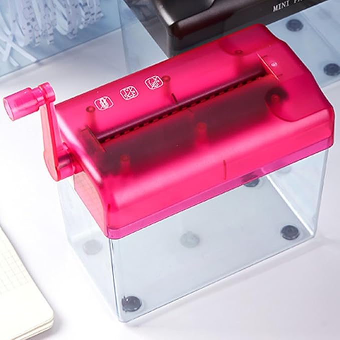 JOINPAYA Manual Desktop Paper Shredder Small Handheld Household Manual Shredder - Image 5
