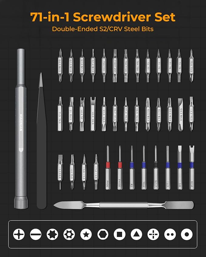 71 in 1 Small Precision Screwdriver Set, XIAONIAN Mini Multi-Bits Screwdriver - Image 7