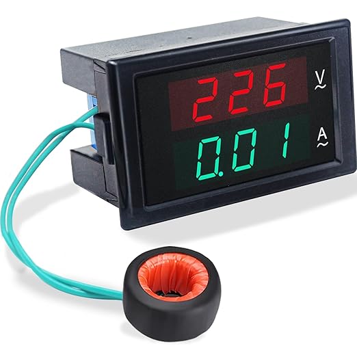 KETOTEK Digital Ammeter Voltmeter AC 80V-300V 100A, 2in1 Multimeter Panel by KETOTEK