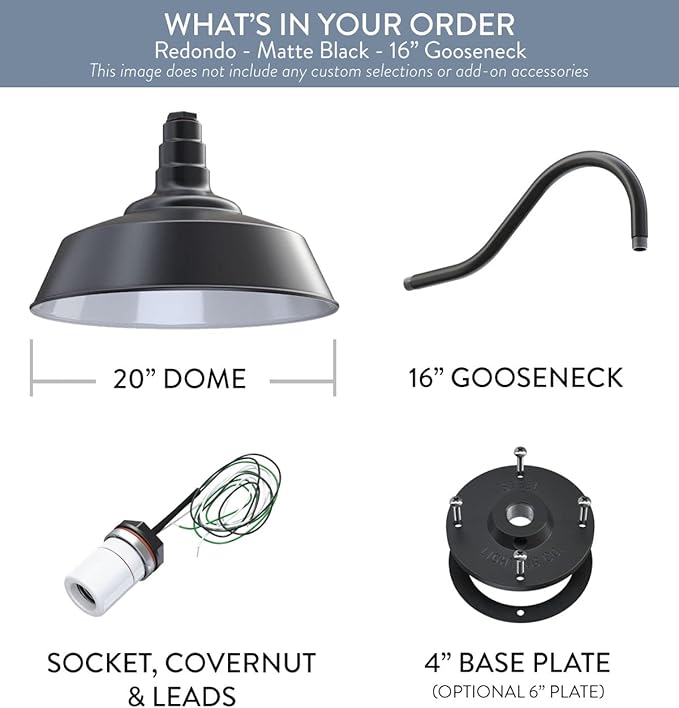 Steel Lighting Co. Large Outdoor Barn Light | Gooseneck Light Fixture | Made in - Image 8