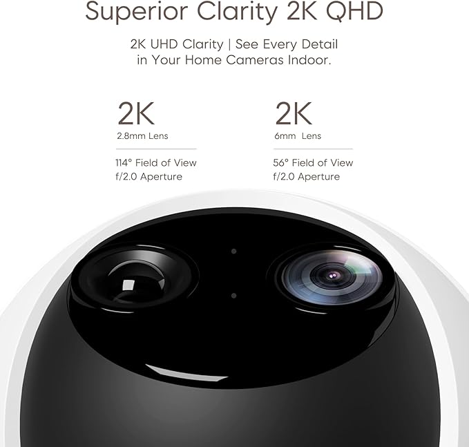 VSTARCAM Dual Lens Indoor Security Camera, 2K QHD - Image 3